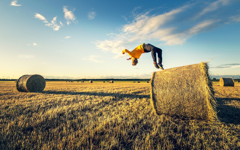 Parkour halm